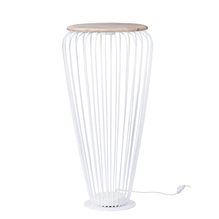 Cage 1-Light 20.5 Wide White / Navaho White Floor Lamp